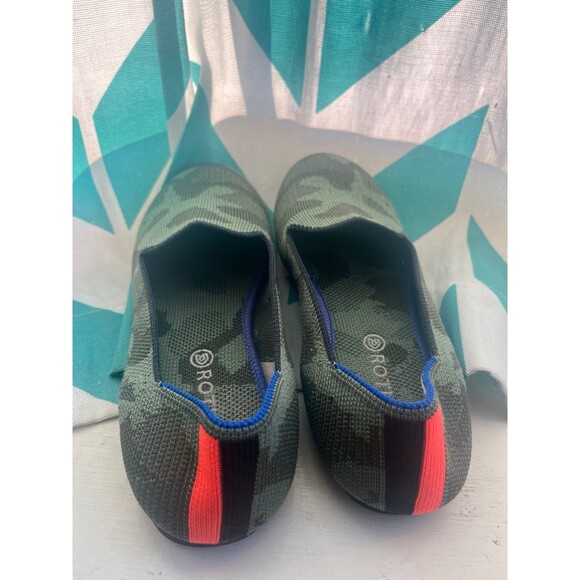 Rothy's The Loafer kids Size 4 Olive Camo Green Round Toe Flat Shoes RETIRED - Picture 3 of 5
